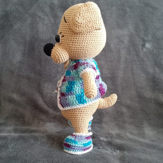 Göbekli Köpek Amigurumi Oyuncak - Görsel 2