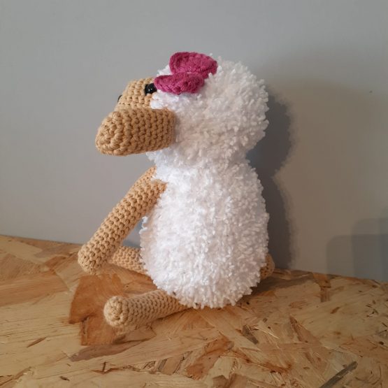Pembe Tokalı Kuzu Amigurumi Oyuncak - Görsel 2