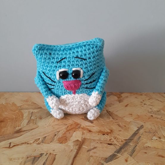 Mavi Minik Kedi Amigurumi Oyuncak