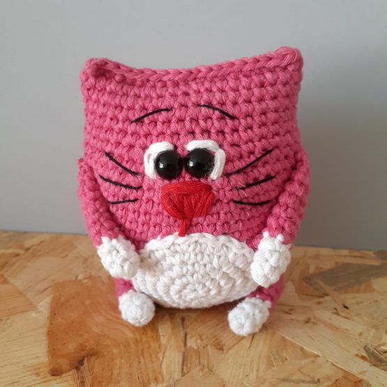 Pembe Minik Kedi Amigurumi Oyuncak