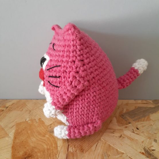 Pembe Minik Kedi Amigurumi Oyuncak - Görsel 2