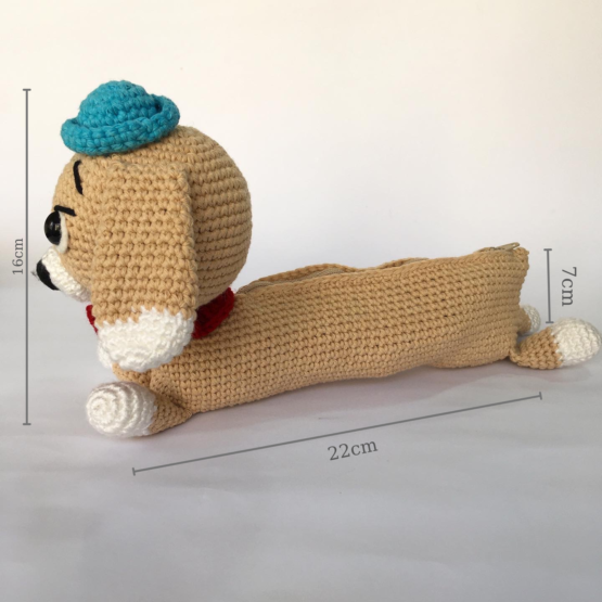 Köpek Amigurumi Kalem Kutusu - Görsel 4