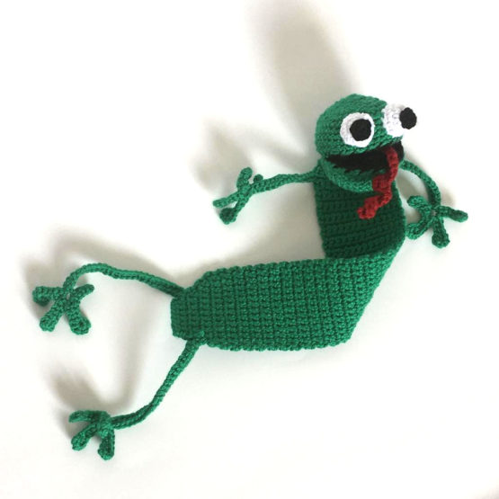 Kurbağa Amigurumi Kitap Ayracı - Görsel 2