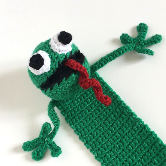 Kurbağa Amigurumi Kitap Ayracı - Görsel 5