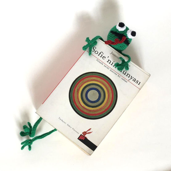 Kurbağa Amigurumi Kitap Ayracı - Görsel 3