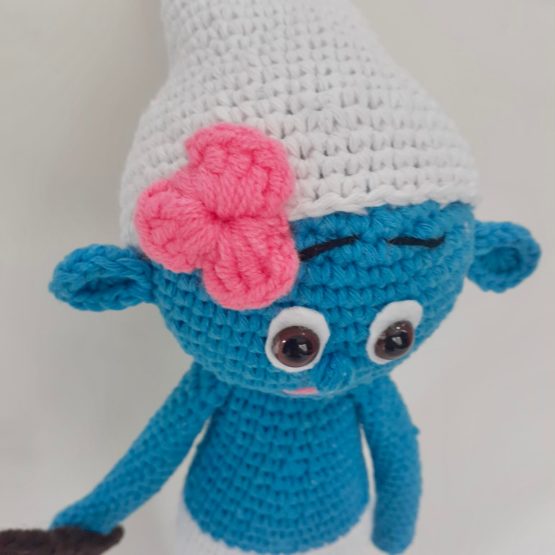 Süslü Şirin Amigurumi Oyuncak - Görsel 4