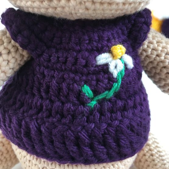 Papatyalı Tavşan Amigurumi Oyuncak - Görsel 5