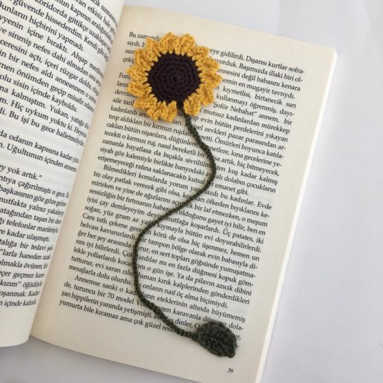 Günebakan Örgü Kitap Ayracı