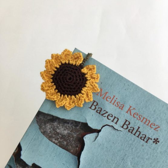 Günebakan Örgü Kitap Ayracı - Görsel 3