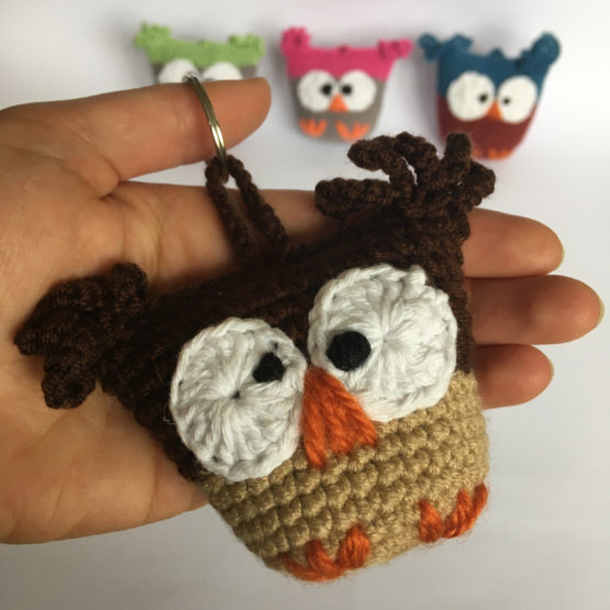 Baykuş Anahtarlık / Çanta Süsü Amigurumi - Görsel 9