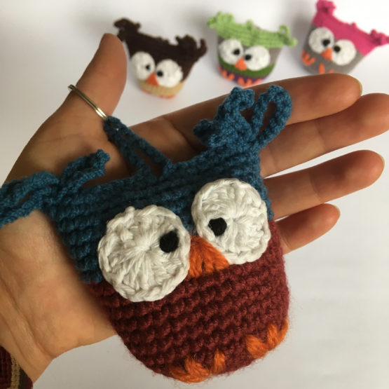 Baykuş Anahtarlık / Çanta Süsü Amigurumi - Görsel 3
