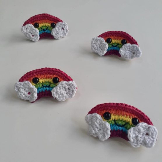 Gözlü Gökkuşağı Toka Amigurumi - Görsel 3