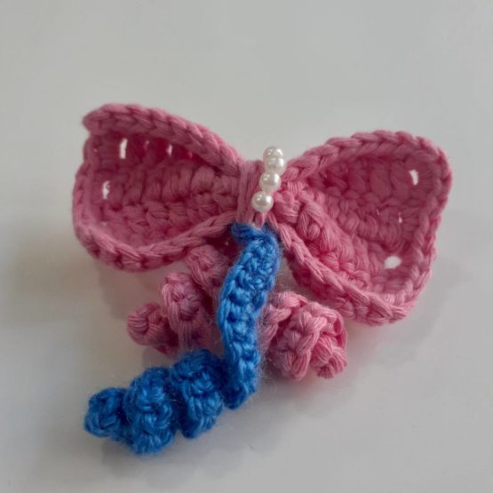 Pembe Fiyonk Toka Amigurumi - Görsel 4