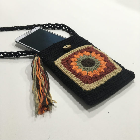 Ayçiçeği Motifli Telefon Çantası - Görsel 6