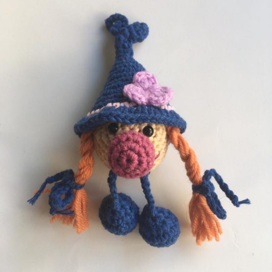 Cüce Kız Amigurumi Anahtarlık / Çanta Süsü - Görsel 8