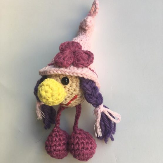 Cüce Kız Amigurumi Anahtarlık / Çanta Süsü - Görsel 11
