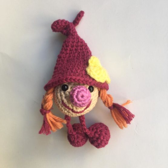Cüce Kız Amigurumi Anahtarlık / Çanta Süsü - Görsel 4