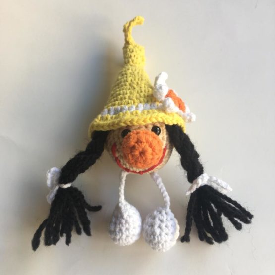 Cüce Kız Amigurumi Anahtarlık / Çanta Süsü - Görsel 3