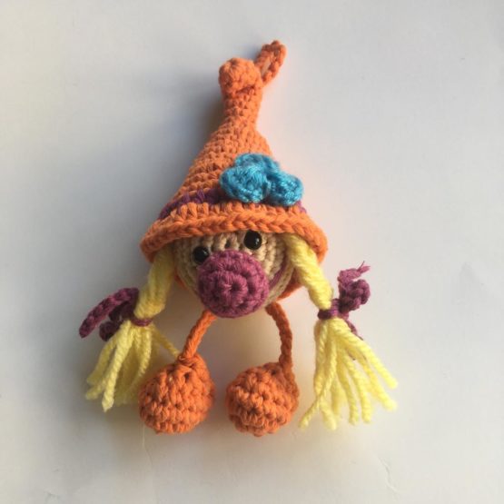 Cüce Kız Amigurumi Anahtarlık / Çanta Süsü - Görsel 6