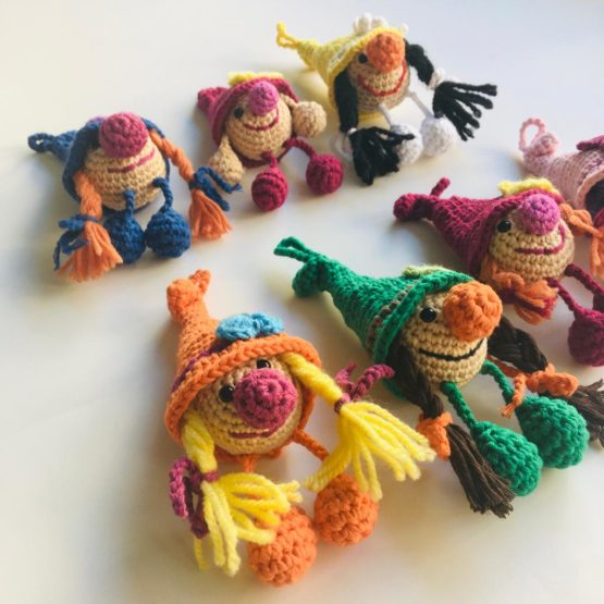 Cüce Kız Amigurumi Anahtarlık / Çanta Süsü