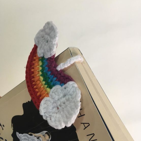 Gökkuşağı Örgü Kitap Ayracı - Görsel 5