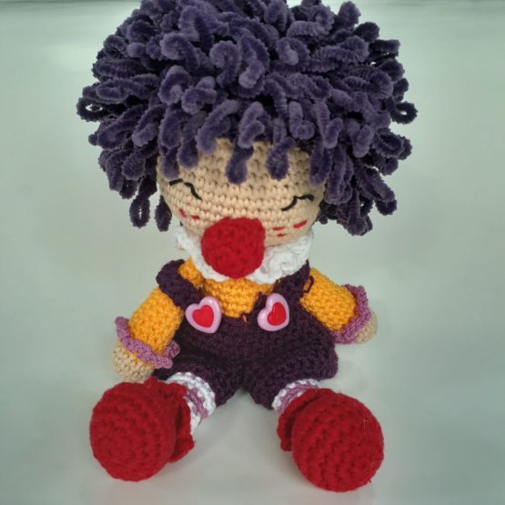Mini Palyaço Amigurumi Oyuncak (24cm) - Görsel 4