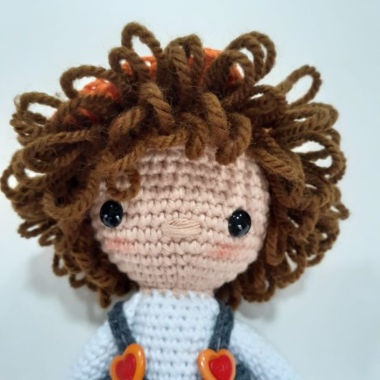 Tulumlu Mini Erkek Bebek Amigurumi Oyuncak (25cm) - Görsel 5