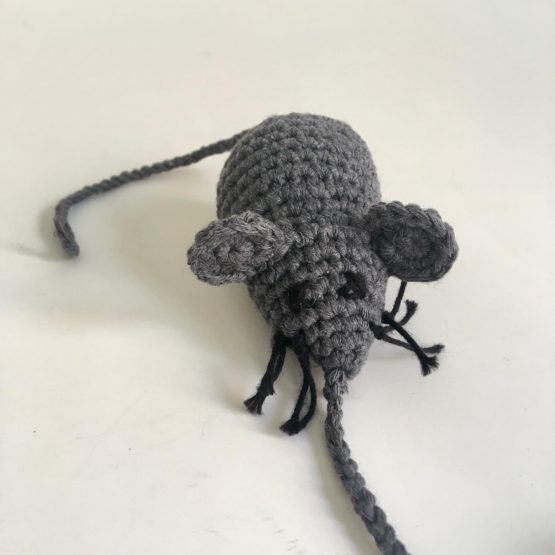 Örgü Amigurumi Fareli Kedi Oltası / Kedi Oyuncağı - Görsel 3
