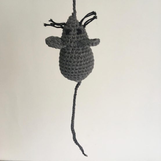 Örgü Amigurumi Fareli Kedi Oltası / Kedi Oyuncağı - Görsel 6