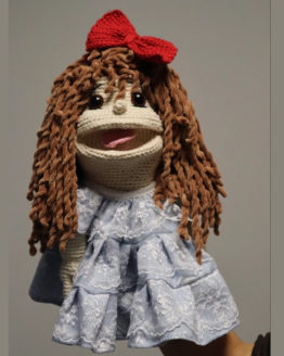 Amigurumi El Kuklası Kıvırcık Kız