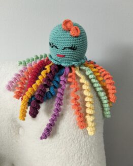 Renkli Ahtapot Amigurumi Oyuncak